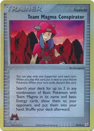 Team Magma v Aqua Team Magma Conspirator #82/95 reverse holo